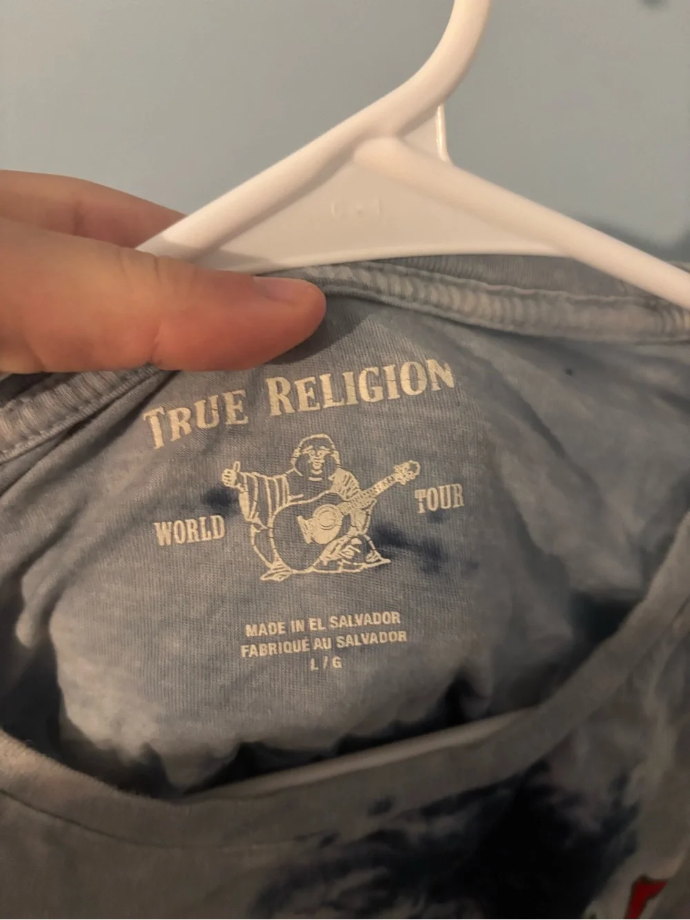 True Religion  Tie-Dye Short Sleeve Tee in Blue men’s large